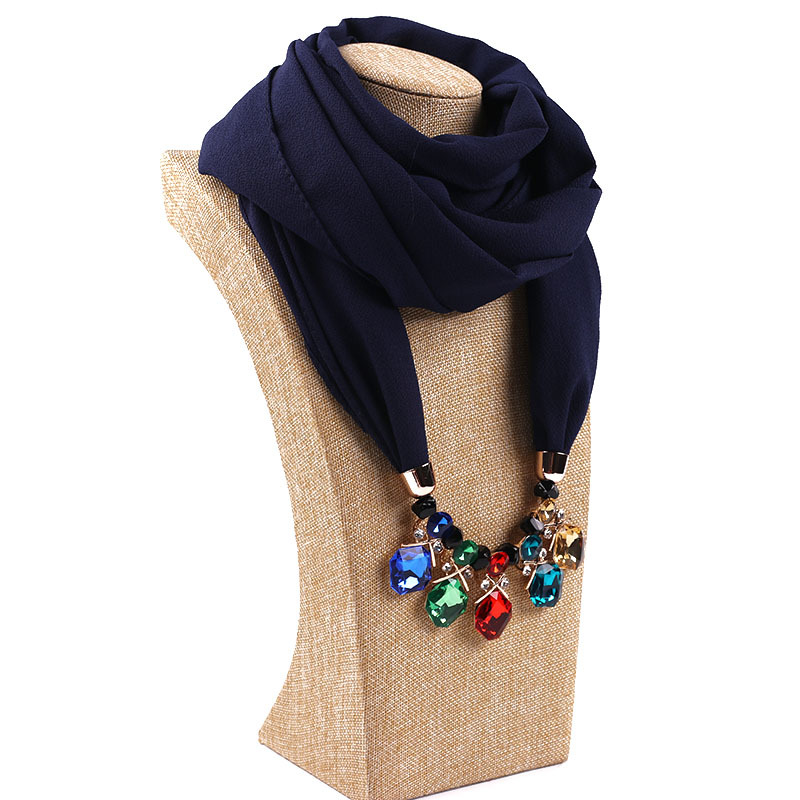 Bohemia Wind Chiffon Scarf Bullet Pendant Charm Fashion Women Jewelry Scarf Necklace Shawls Wraps scarf Acessories