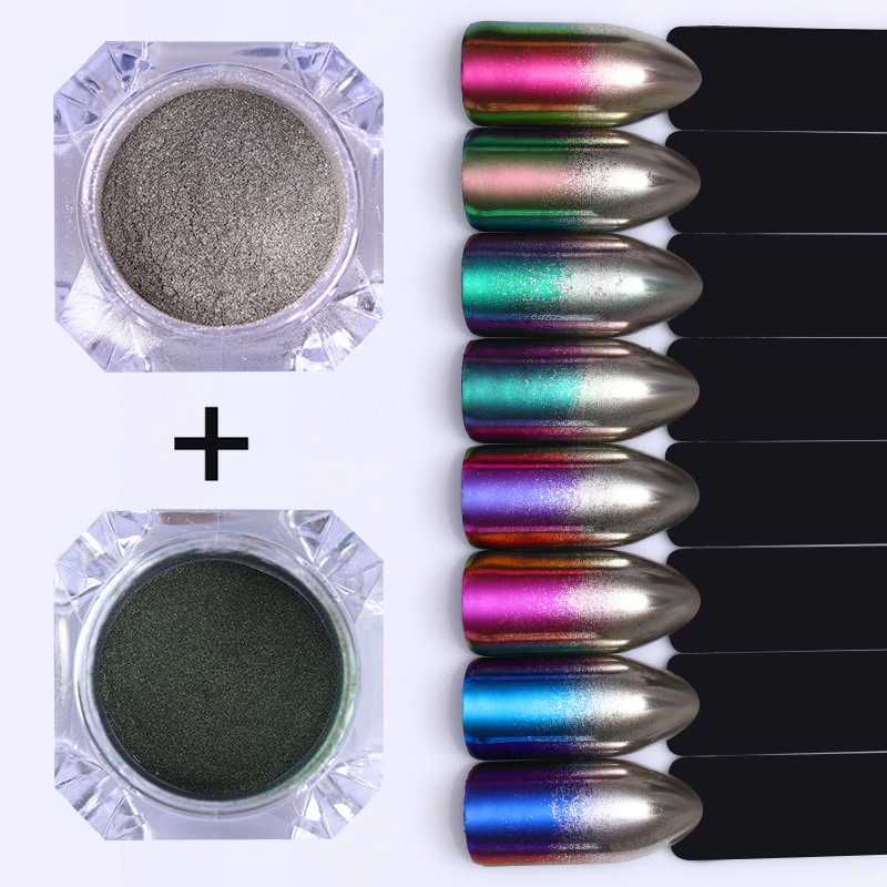 2pcs Chameleon Mirror Nail Glitter Powder Gradient Metallic Effect Pigment Nail Art Decorations UV Gel Polishing Chrome 1pc
2pcs Chameleon Mirror Nail Glitter Powder Gradient Metallic Effect Pigment Nail Art Decorations UV Gel Polishing Chrome 1pc