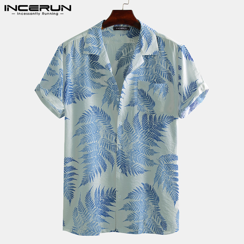 2020 Men Short Sleeve Lapel Printed Shirt Tropical Leaf Pattern Floral Shirt Casual Summer Hawaiian Holiday Camisa Tops INCERUN, Black
2020 Men Short Sleeve Lapel Printed Shirt Tropical Leaf Pattern Floral Shirt Casual Summer Hawaiian Holiday Camisa Tops INCERUN, Black