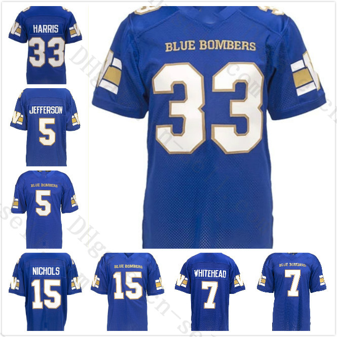 Customized Winnipeg Blue Bombers Jersey 15 Matt Nichols 33 Andrew Harris 7 Whitehead 5 Jefferson Blue White Football Jerseys
Customized Winnipeg Blue Bombers Jersey 15 Matt Nichols 33 Andrew Harris 7 Whitehead 5 Jefferson Blue White Football Jerseys