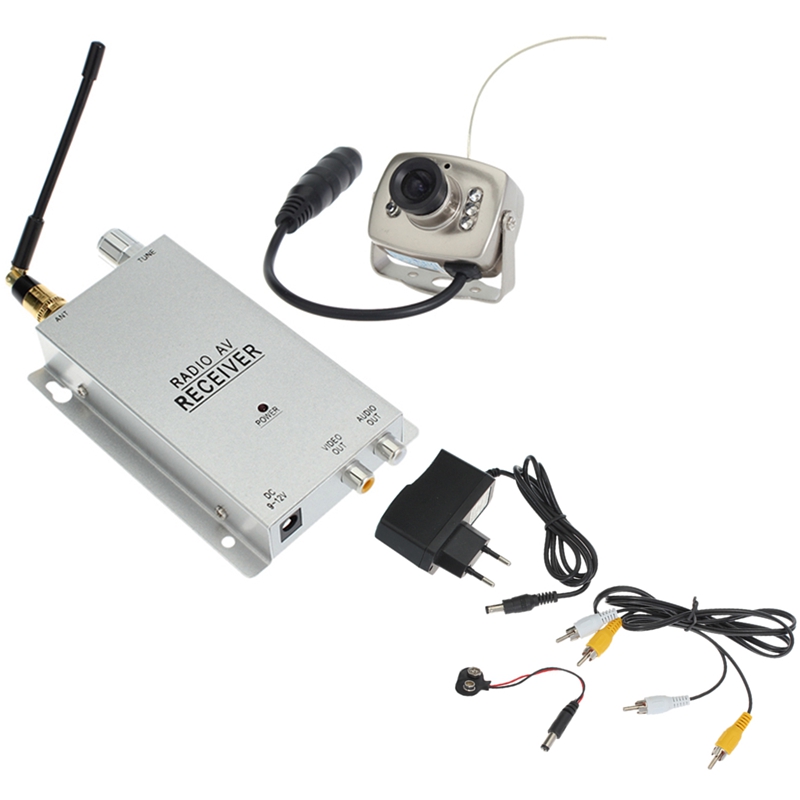 1 2g wireless camera kit radio av receiver with power supply surveillance home security eu plug