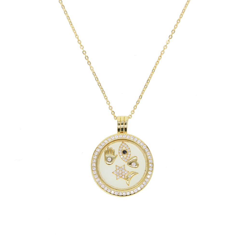 925 sterling silver floating locket necklace fits pandora european lucky symbol open silver necklaces