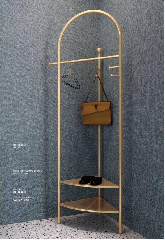 Corner coat rack floor Bedroom Furniture family iron bag clothes storage shelf living room hanging racks