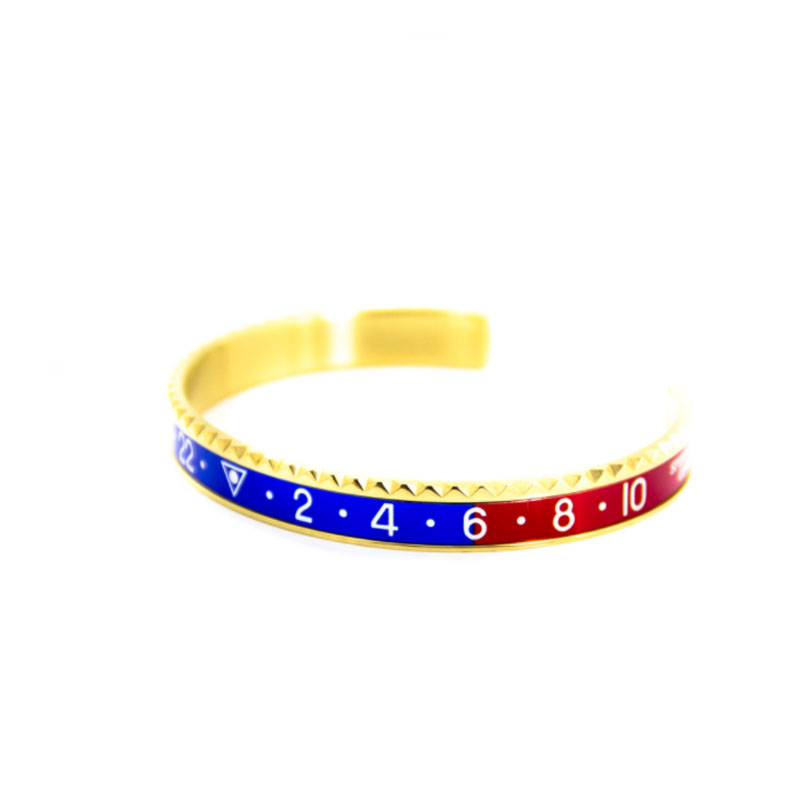 Wholesale- Stainless Steel Fashion Speedometer Bracaletes Pulseras Vintage gold Plated love Bangle Bracelet for Men Cuff Bracelet wholesale