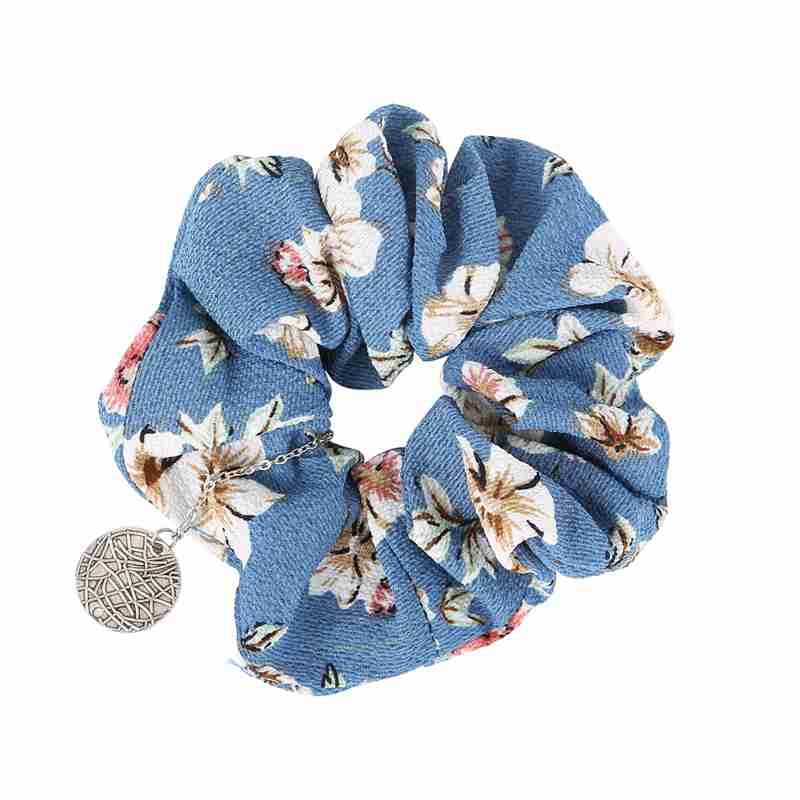 Small fresh floral large intestine circle seamless stretch fabric hair ring hair rope female jewelry