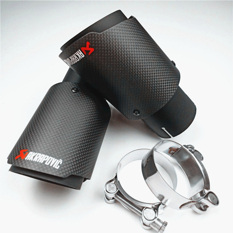 2 Pieces: Matte Black Carbon Fiber Universal Akrapovic Exhaust Muffler Tips Auto Cover Styling
2 Pieces: Matte Black Carbon Fiber Universal Akrapovic Exhaust Muffler Tips Auto Cover Styling