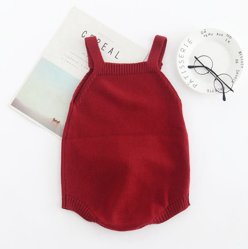 INS Baby Romper Rabbit Tail Infant Suspender Jumpsuits 100% Cotton Baby Girls Rompers Cute Newborn Clothes Kids Clothing 3 Colors DHW2039