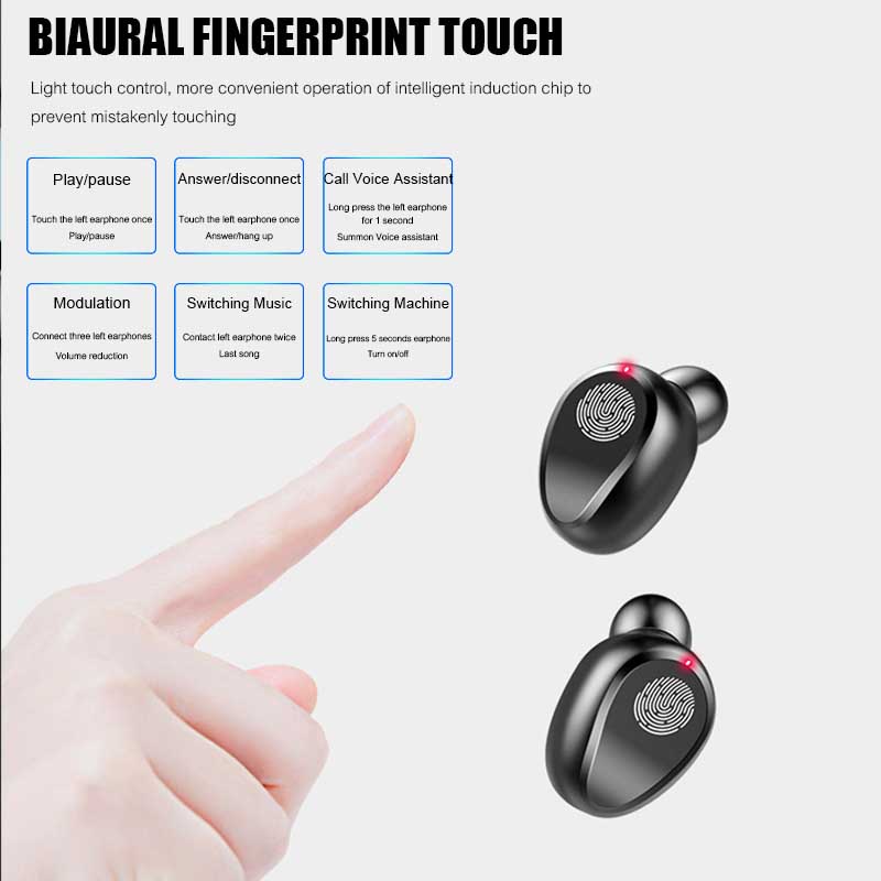 F9 Mini Twins Wireless Bluetooth Luxury 50 Stereo Headset Waterproof Sport Headphone InEar Earphones Earbuds TWS Smartphone7190762