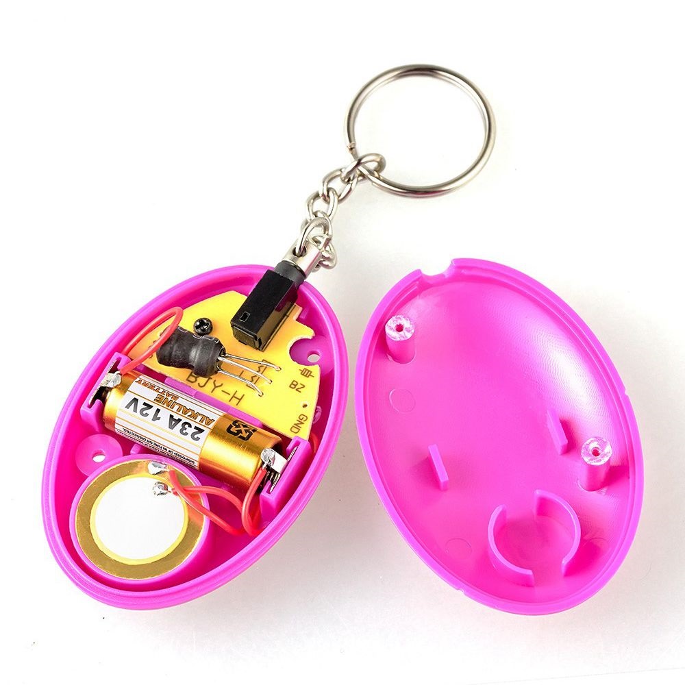CKC 1pc Personal Anti-Attack Protection Egg Shape Panic SOS Keychain Anti-Defense Alarm System for Girl Child Elderly