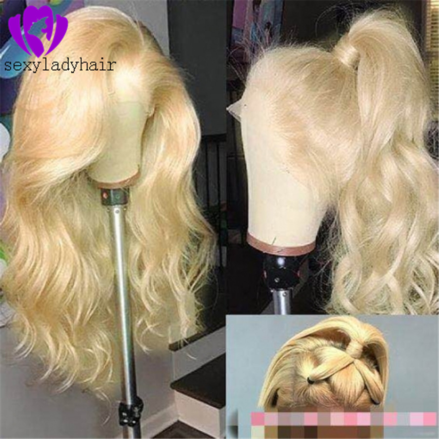Perruques 613 Blonde full Lace Front Wig Brazilian Body Wave Lace Front synthetic Wigs Pre Plucked With Baby Hair can do ponytail