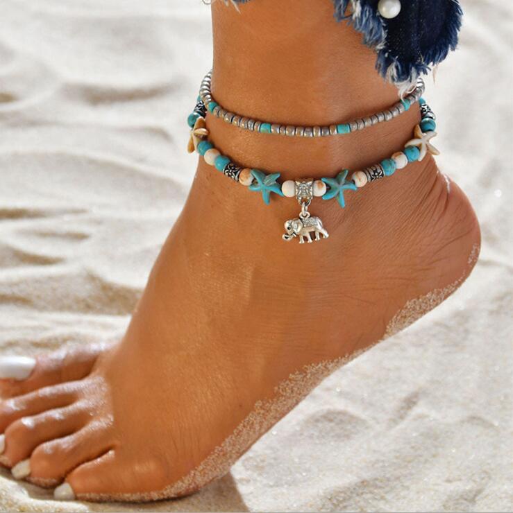 NEW Cheap Barefoot Sandals For Wedding Shoes Sandel Anklet Chain Hottest Stretch Gold Toe Ring Bead Wedding Bridal Jewelry Foot
