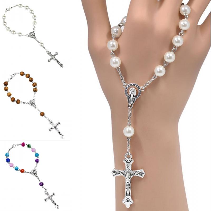 3 Style Catholic Rosary Bracelet Pearl Christ Cross Pendant Jesus Prayer Bead Bracelets Adjustable Bangle Statement Jewelry Women Gift
3 Style Catholic Rosary Bracelet Pearl Christ Cross Pendant Jesus Prayer Bead Bracelets Adjustable Bangle Statement Jewelry Women Gift