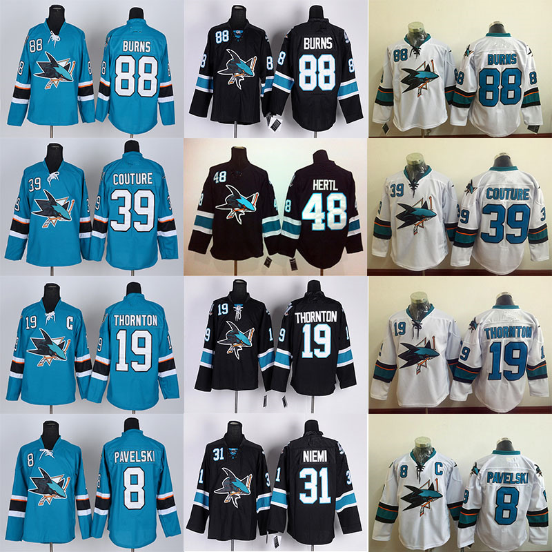 Mens San Jose Sharks jersey 8 Joe Pavelski 9 Evander Kane 19 Joe Thornton 39 Logan Couture 88 Brent Burns Hockey jerseys, Blue
Mens San Jose Sharks jersey 8 Joe Pavelski 9 Evander Kane 19 Joe Thornton 39 Logan Couture 88 Brent Burns Hockey jerseys, Blue