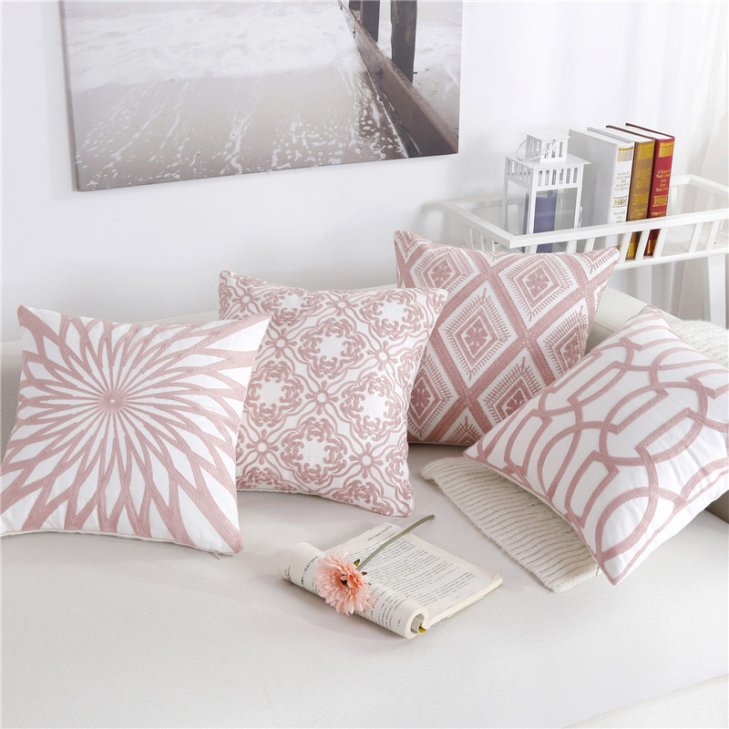 Hot Geometric Flower Embroidery Cushion Cover Car Sofa Home Decorative Cotton Pillow Cover Simple Elegant Waist Pillowcase
Hot Geometric Flower Embroidery Cushion Cover Car Sofa Home Decorative Cotton Pillow Cover Simple Elegant Waist Pillowcase