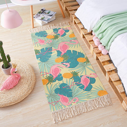 Nordic Flamingo Carpet Rectangular Bedside Blanket Cotton And Linen Hand-woven Machine Washable
Nordic Flamingo Carpet Rectangular Bedside Blanket Cotton And Linen Hand-woven Machine Washable