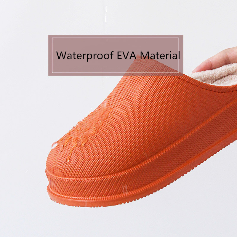 Women EVA Slippers Winter Warm Clog Suede Plush House Slippers Indoor Outdoor Lovers Cotton Memory Foam Zapatillas Mujer Y200106