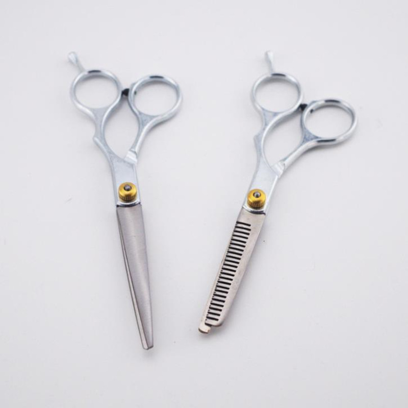 Silver Barber Scissor Cutting Shears Thinning Scissors Professional Hairdressing Scissors Hair Scissors Fast Shipping F2510