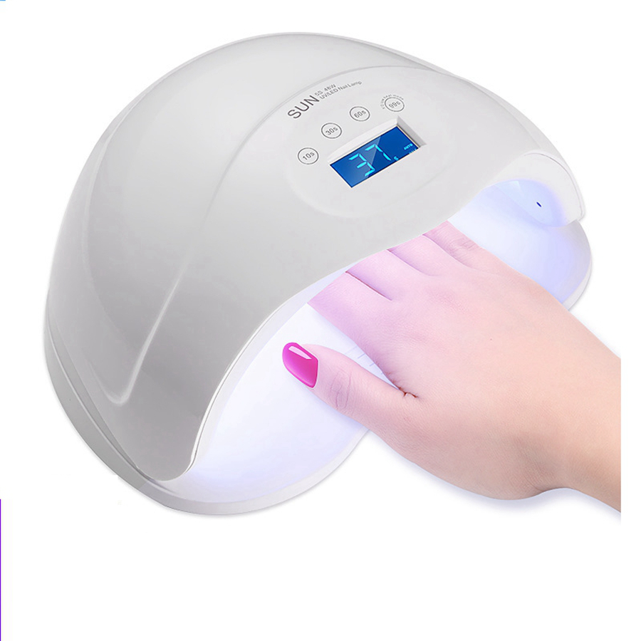 Pvflymk 48W Nail Dryer Dual UV LED Nail Lamp Gel Polish Curing Light With Bottom Timer LCD Display Lamp Nail Art Tools RRA880, White eu plug
Pvflymk 48W Nail Dryer Dual UV LED Nail Lamp Gel Polish Curing Light With Bottom Timer LCD Display Lamp Nail Art Tools RRA880, White eu plug