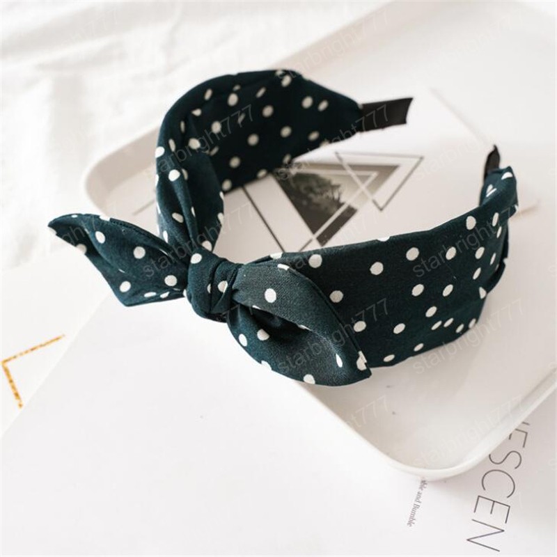 Fashion Women Bezel Rabbit Ears Korean Point Leopard Hairband Hair hoop Women Girls Elegant Cross Hair Accessories Headwear