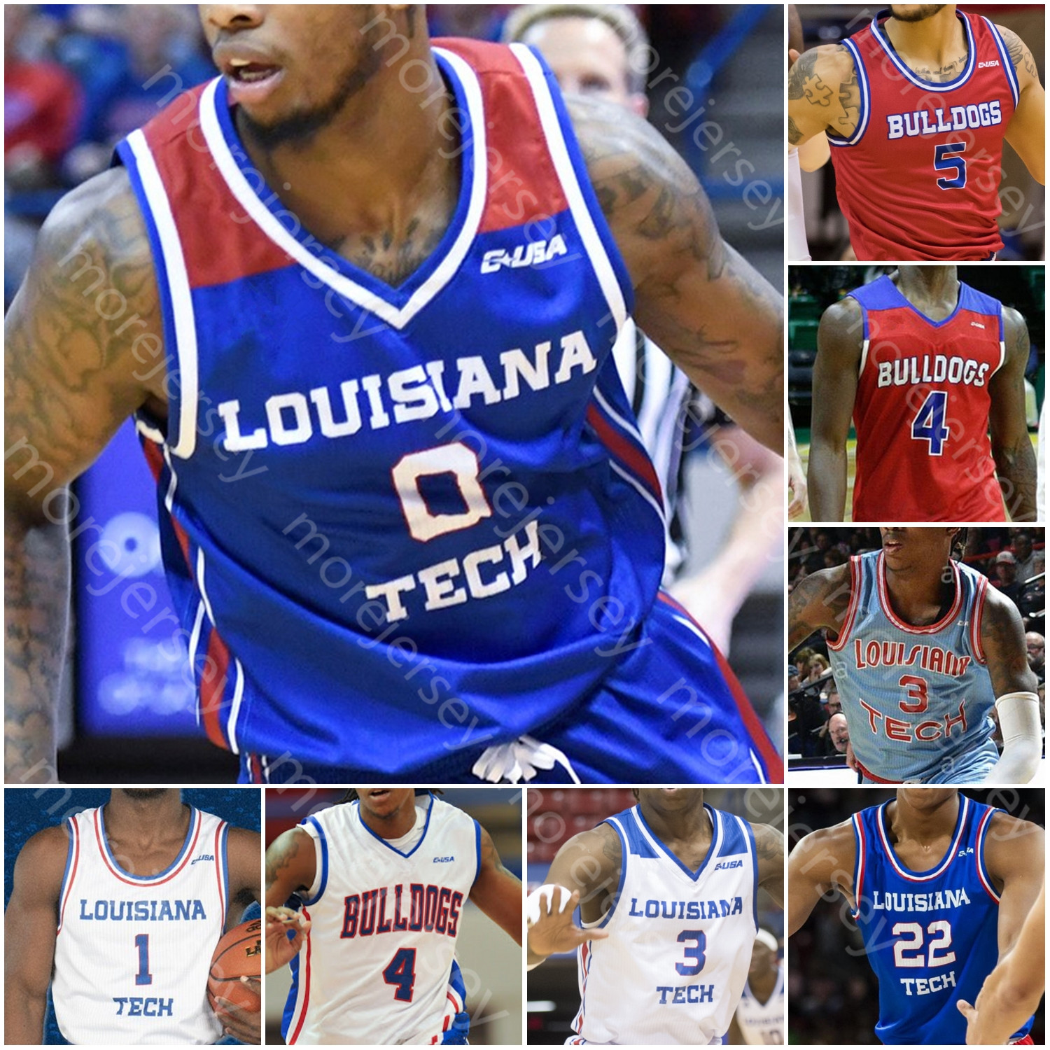 Custom Louisiana Tech Bulldogs Basketball Jersey NCAA College Karl Malone DaQuan Bracey Ledoux Archibald Jean Muhammed P.J. Brown Millsap, White i
Custom Louisiana Tech Bulldogs Basketball Jersey NCAA College Karl Malone DaQuan Bracey Ledoux Archibald Jean Muhammed P.J. Brown Millsap, White i