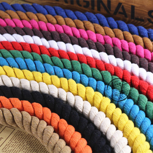 5MTR Cotton Three twisted Rope String Cord Twine Sash Craft Cotton Thick Cords For Handmade Decorative 20mm