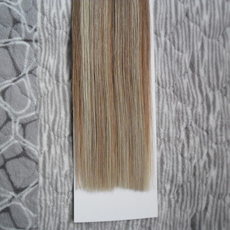 Straight Tape in Extensions Human Hair 100% Real Remy Hair Blonde 100G 40Pcs 10 to 24 Inch Tape in Haar Extension Skin Weft 100% Human Hair
