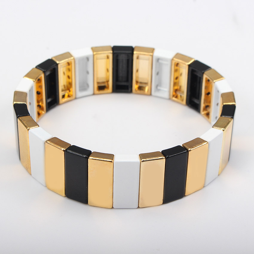 Roxanne Assoulin Miyuki Tila Bracelet Enamel Tile Rainbow Mulitcolor Stackable Metal Tile Woman Stretch Bracelet Bohemian Tila Bangle
Roxanne Assoulin Miyuki Tila Bracelet Enamel Tile Rainbow Mulitcolor Stackable Metal Tile Woman Stretch Bracelet Bohemian Tila Bangle