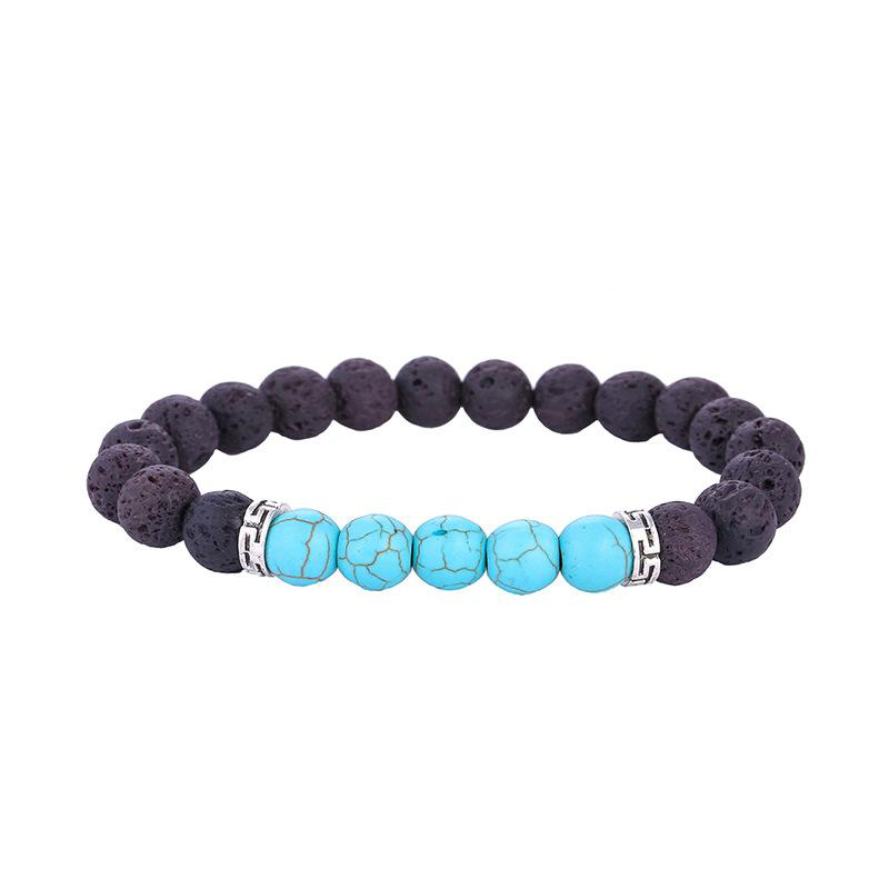 Bulk Natural Lava rock beaded Wrap bracelets Essential Oil Diffuser Stone 7 Chakra charm Bangle For women Men handmade DIY Jewelry