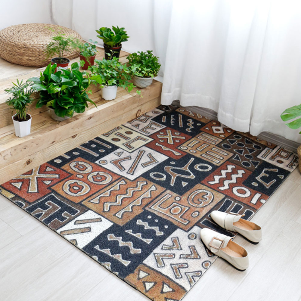 PVC Anti-Slip Kitchen Carpet Welcome Doormat Geometric Printed Floor Mat Hallway Portch Rug Door Mats Outdoor 60*90cm, A3 
PVC Anti-Slip Kitchen Carpet Welcome Doormat Geometric Printed Floor Mat Hallway Portch Rug Door Mats Outdoor 60*90cm, A3