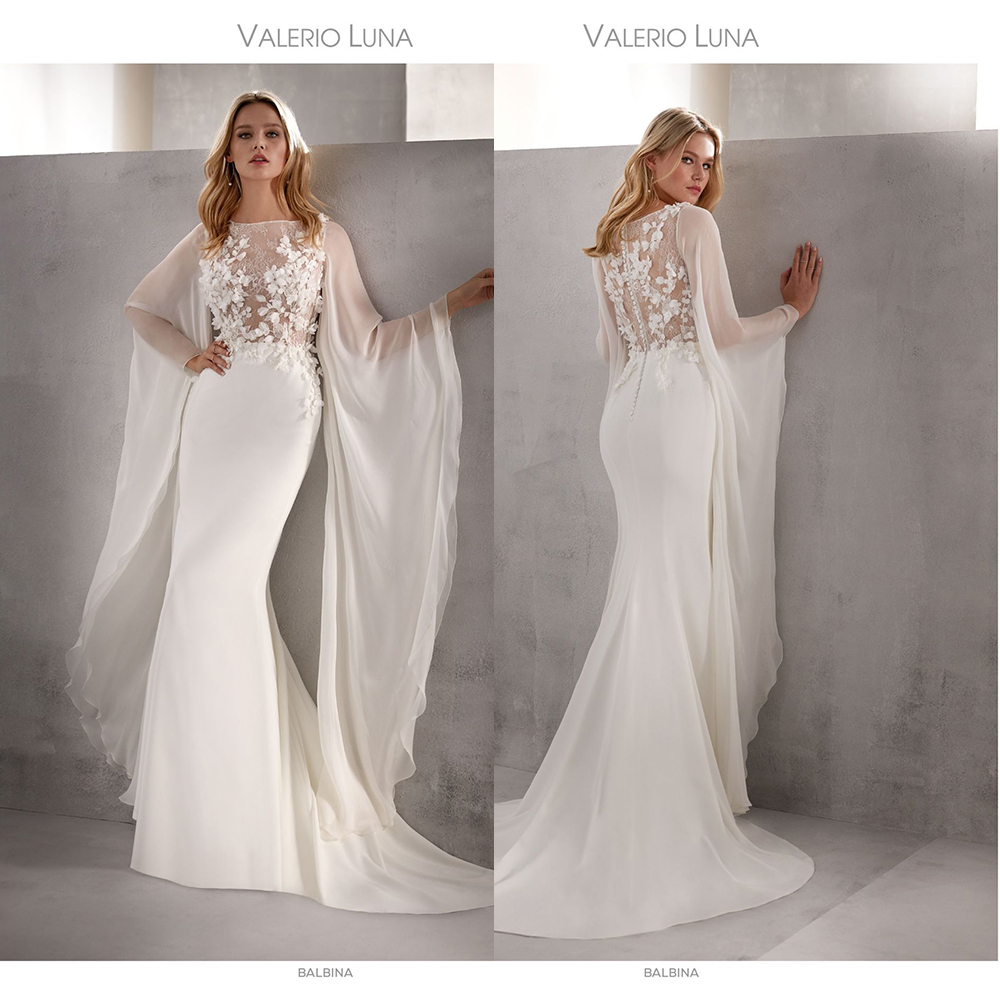Modest Valerio Luna Mermaid Wedding Dresses Jewel Long Sleeve Lace Applique Wedding Gown Sweep Train robe de mariée, Hunter
Modest Valerio Luna Mermaid Wedding Dresses Jewel Long Sleeve Lace Applique Wedding Gown Sweep Train robe de mariée, Hunter