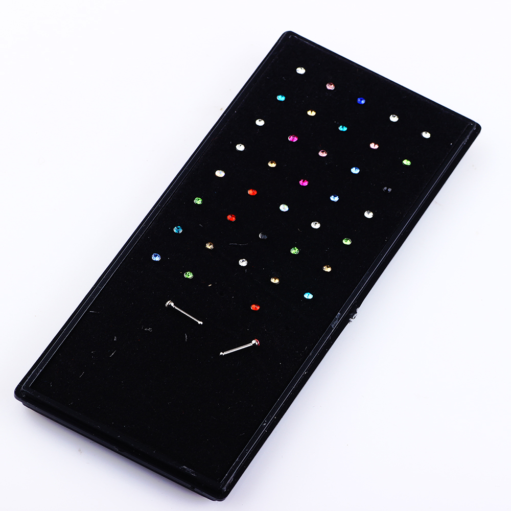 Steel Nose Hoop Rings Whole Body Jewelry Crystal Nose Studs Pin Piercing 120pcs for Sexy Women Men