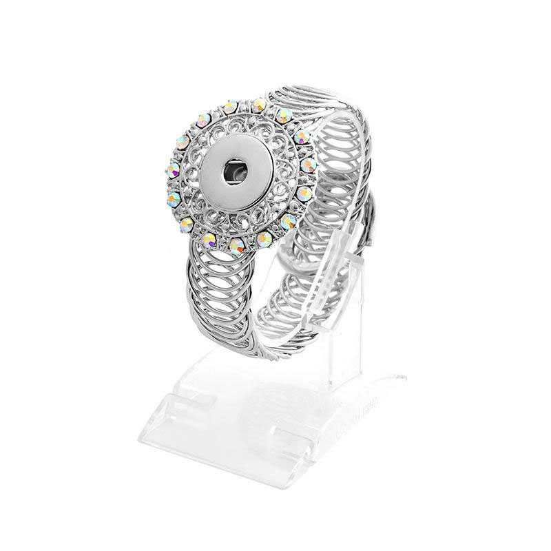 Noosa Snap Button bracelets Crystal rhinestone 18MM Ginger Snap charm Wrap Bangle For women Fashion Interchangeable Jewelry Gift