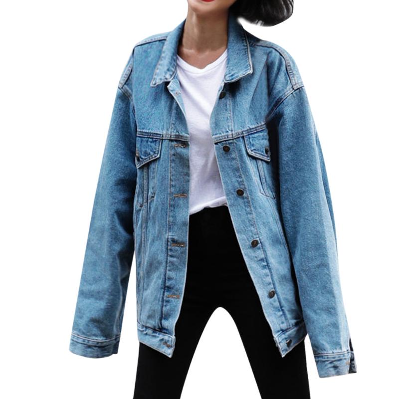 New Women outerwear winter clothing Women Loose Long Sleeve Jeans Coat Retro Cowboy Denim Loose Casual Jacket 25, Sky blue
New Women outerwear winter clothing Women Loose Long Sleeve Jeans Coat Retro Cowboy Denim Loose Casual Jacket 25, Sky blue