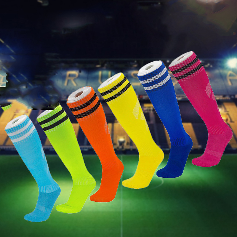 Thin Football Socks Adult Children Long Tube basketball socks Over The Knees Men and Women Spring and Summer Two Bars Striped Sports Socks