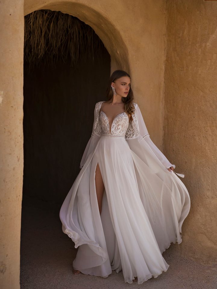 asaf dadush beach wedding dresses spaghetti straps lace beaded bridal gowns with long jacket custom made boho wedding dress
