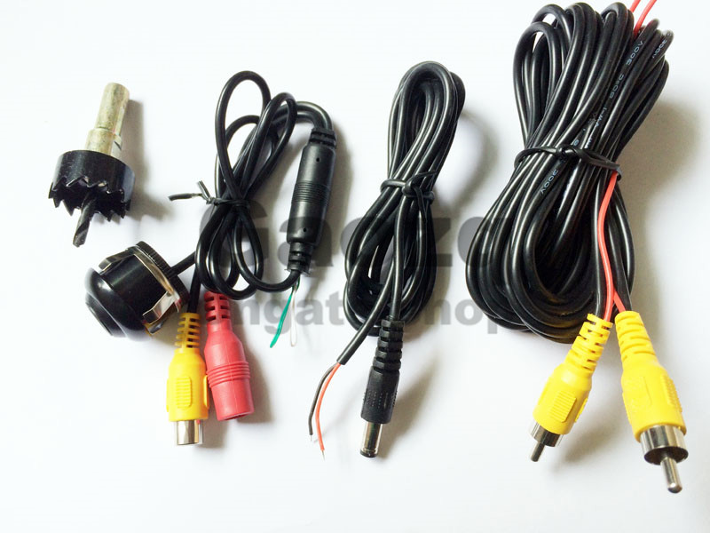 360 Degree Rotation Universal Reversing Car Front Rear SideView HD Camera Wide Angle 5m video Cable Waterproof Night Vision Camera