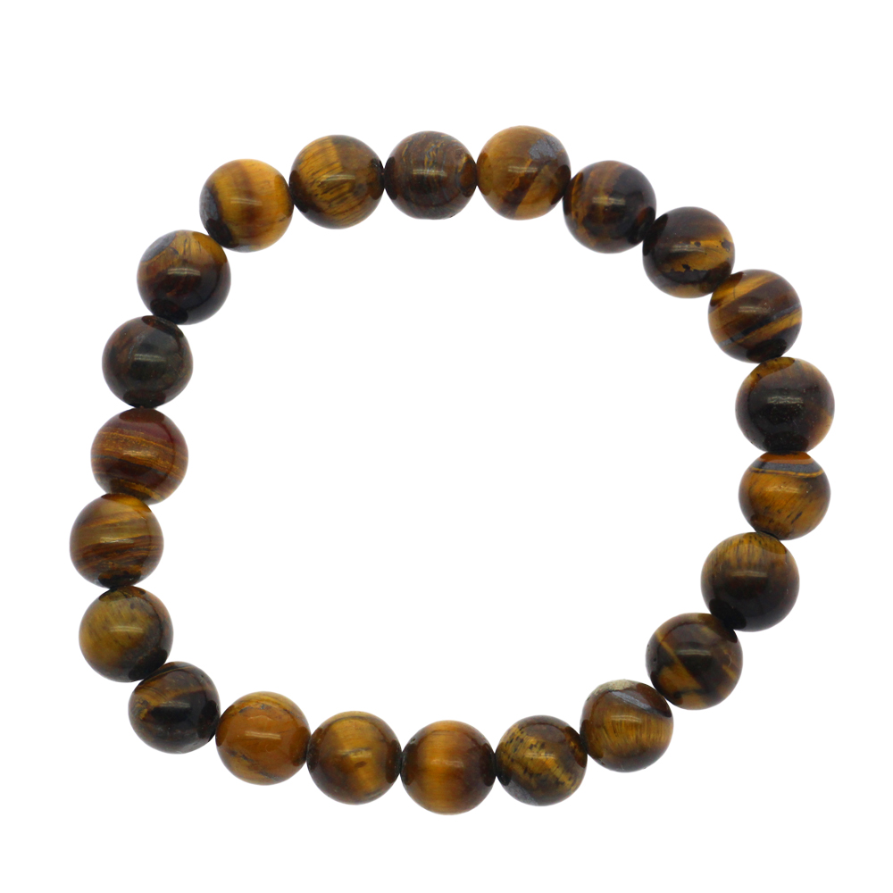 Fashion natural gemstone jewelry brown yellow tiger eye stone beads bracelet wholesale