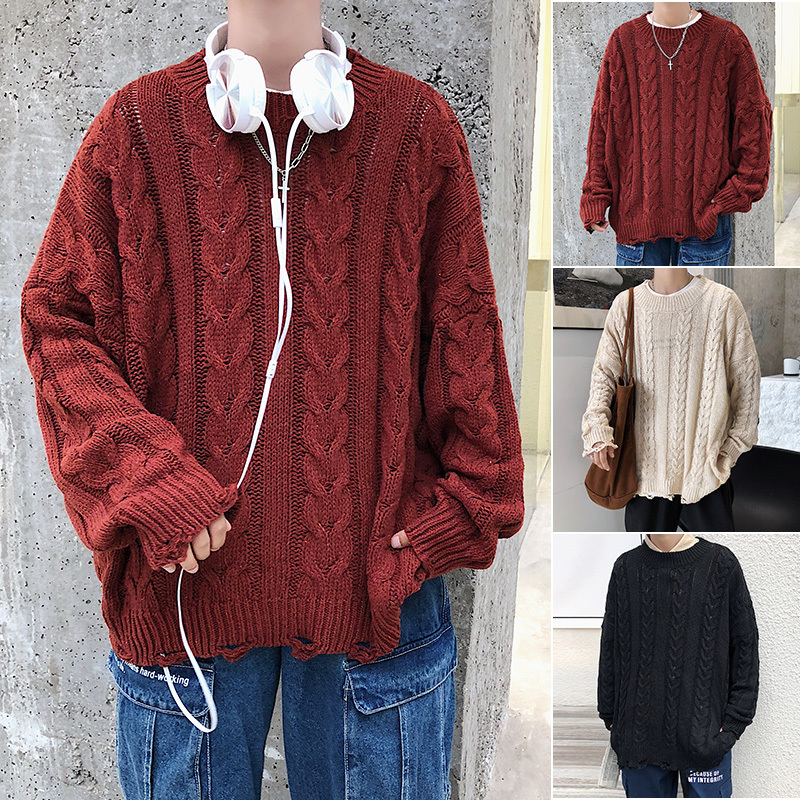 2019 Autumn And Winter New Hong Style Couple Pullover Large Size College Wind Retro Fashion Casual Twist Sweater Men -2XL, Black
2019 Autumn And Winter New Hong Style Couple Pullover Large Size College Wind Retro Fashion Casual Twist Sweater Men -2XL, Black
