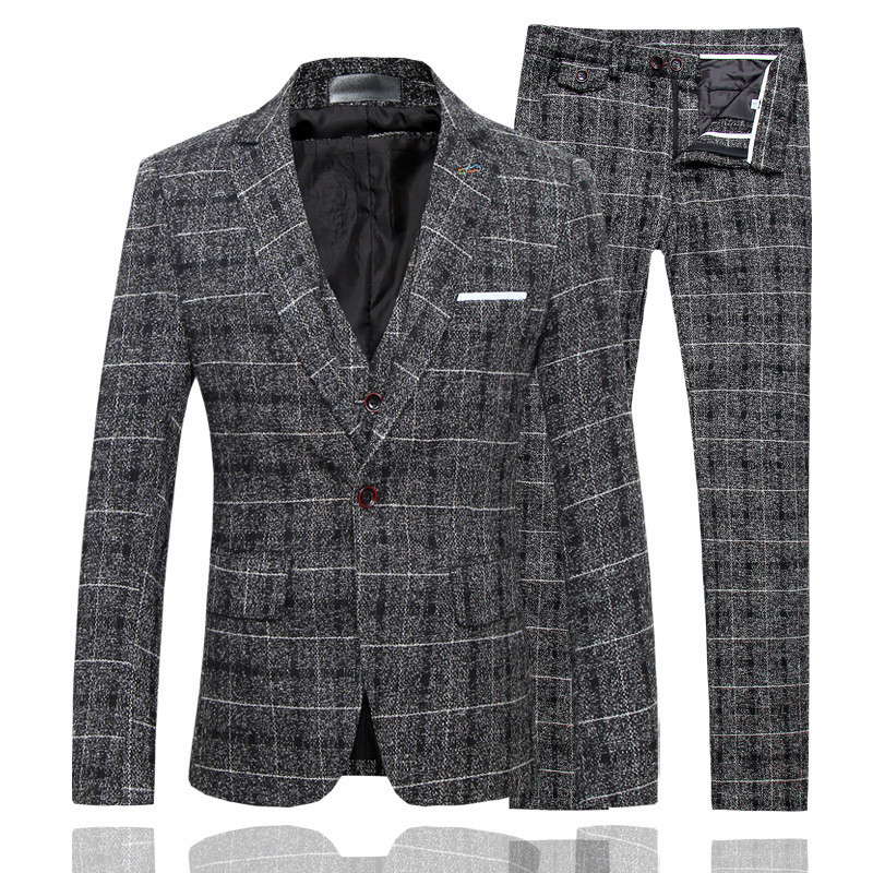 new 2020 Men's Suits & Blazers Classic Men's Suit Two-piece Jacket + Pants Slim Plaid Men's Formal Suit Fashion Wedding Banquet Formal Dress, Picture color 1
new 2020 Men's Suits & Blazers Classic Men's Suit Two-piece Jacket + Pants Slim Plaid Men's Formal Suit Fashion Wedding Banquet Formal Dress, Picture color 1