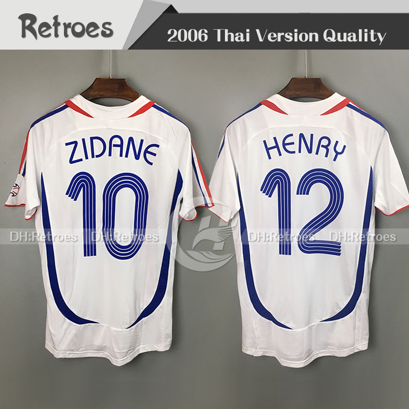 2006 Retro Soccer Jersey #10 ZIDANE 84 86 1982 #12 Henry 2000 Trezeguet Vieira Ribery 06 world cup Vintage Football Shirts
2006 Retro Soccer Jersey #10 ZIDANE 84 86 1982 #12 Henry 2000 Trezeguet Vieira Ribery 06 world cup Vintage Football Shirts