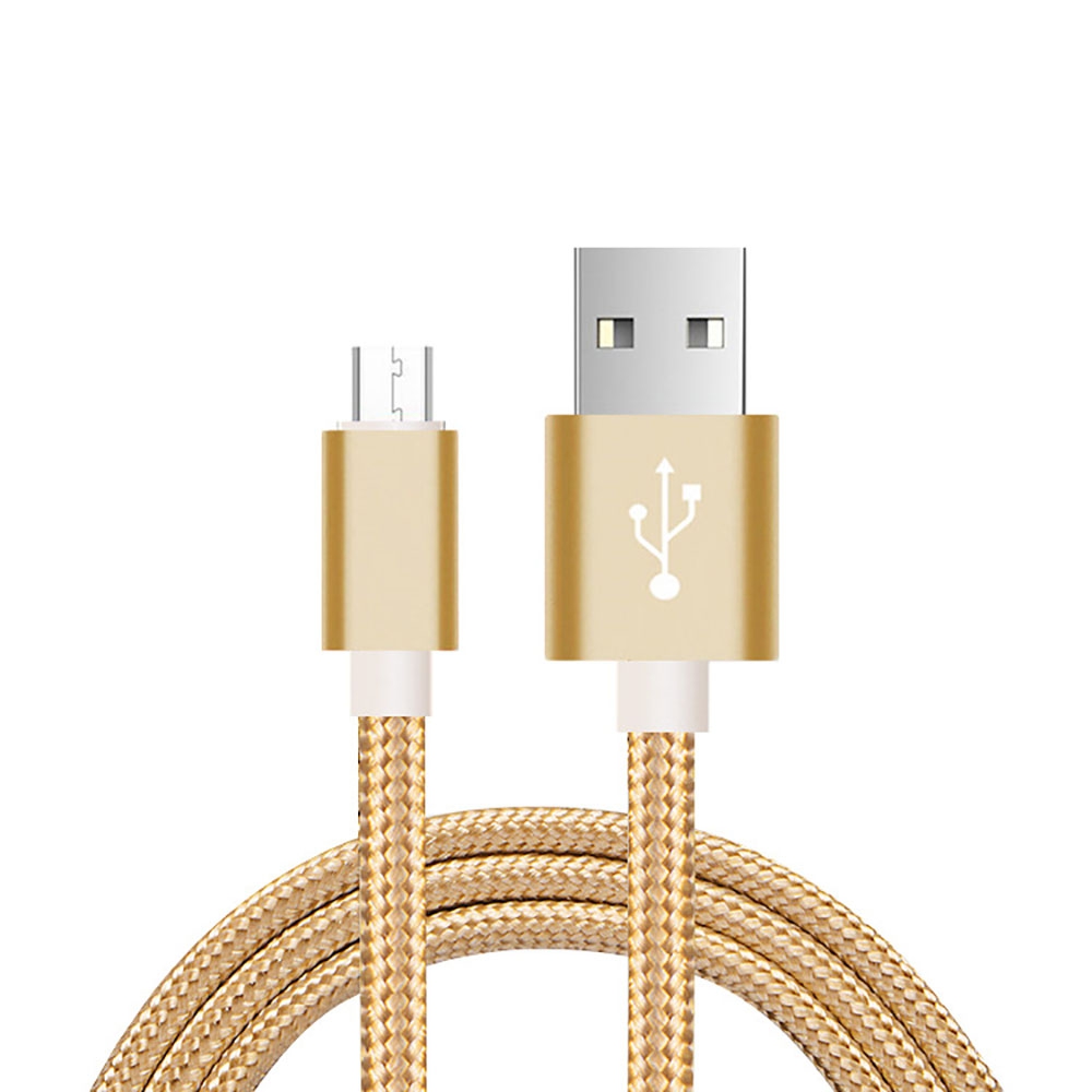 2M Nylon Micro USB Charger Cable for Xiaomi, Black