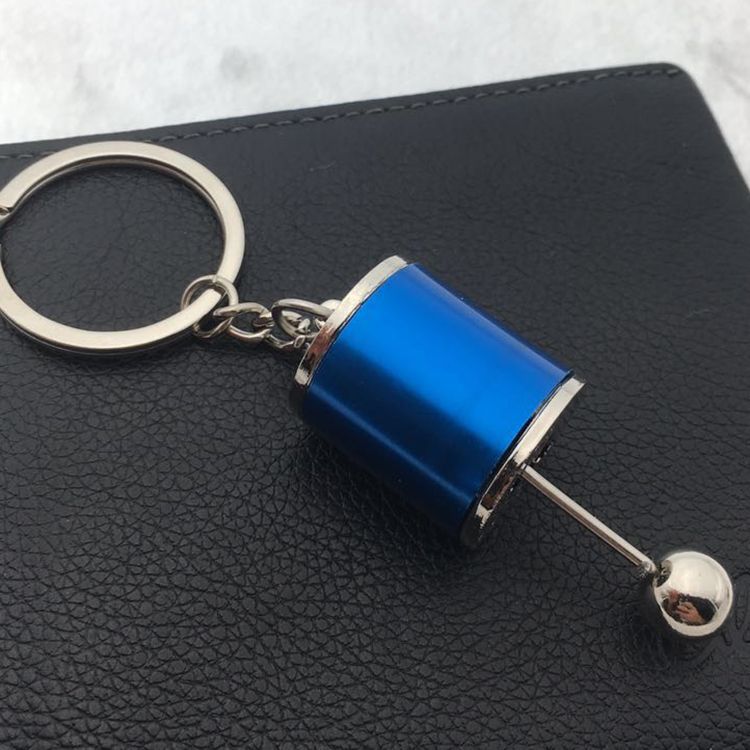 Creative Auto Part Model Gear Box Shifter Keychain Key Chain Ring Race Car Stalls Head Keychains Six-Speed Manual Shift Gear