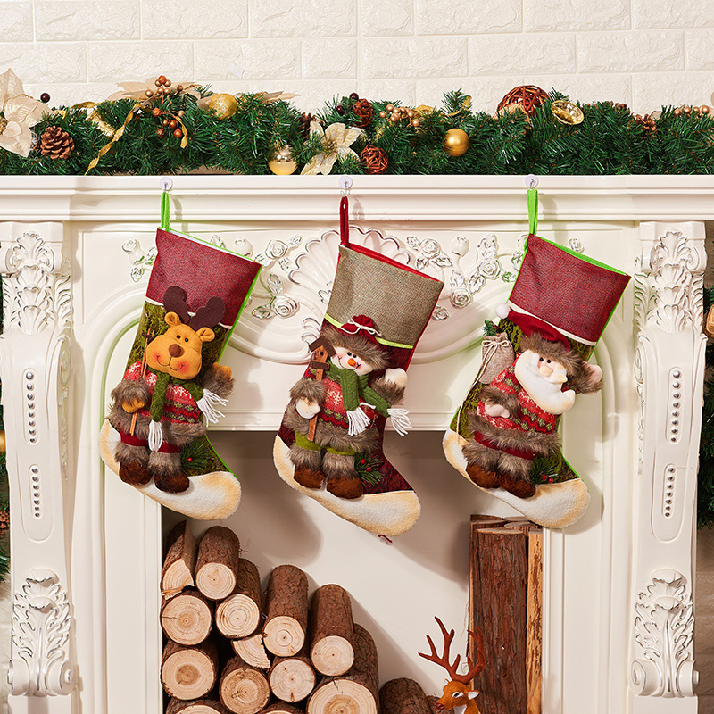 Retro Large Size Christmas Stockings Gift Bag Personality Candy Pouch Stereoscopic Xmas Ornaments Party Pendant weihnachts deko
Retro Large Size Christmas Stockings Gift Bag Personality Candy Pouch Stereoscopic Xmas Ornaments Party Pendant weihnachts deko
