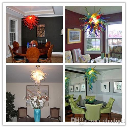 Customized Ceiling Crystal Chandeliers Modern H otel Lobby Small Size Smart Pendant Lights Simple Design Art Glass Chandelier