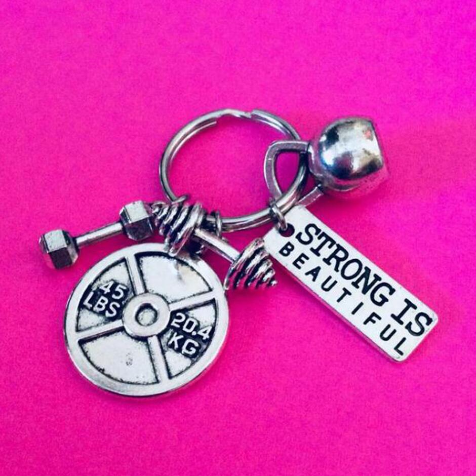 Fashion Jewellery Ancient Silver Strength sport barbell dumbbell couple backpack pendant key chain Men Women Holiday Gift Keychain 179, Slivery;golden
Fashion Jewellery Ancient Silver Strength sport barbell dumbbell couple backpack pendant key chain Men Women Holiday Gift Keychain 179, Slivery;golden
