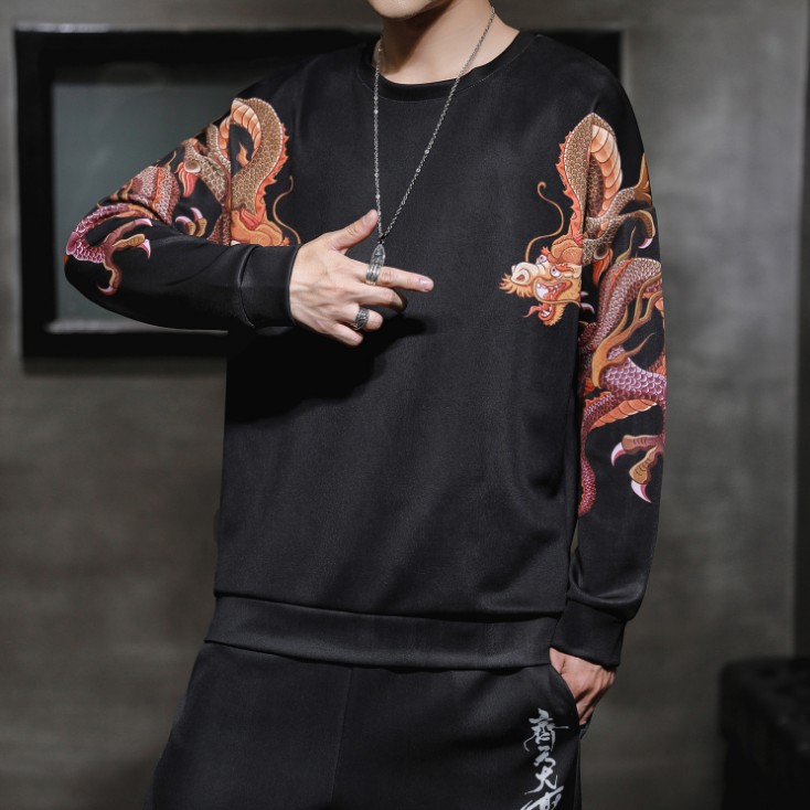 Men's Hoodies & Sweatshirts Chinese Style Dragon Sweatshirt Men Japanese Streetwear Harajuku Hip Hop 5XL Black
Men's Hoodies & Sweatshirts Chinese Style Dragon Sweatshirt Men Japanese Streetwear Harajuku Hip Hop 5XL Black