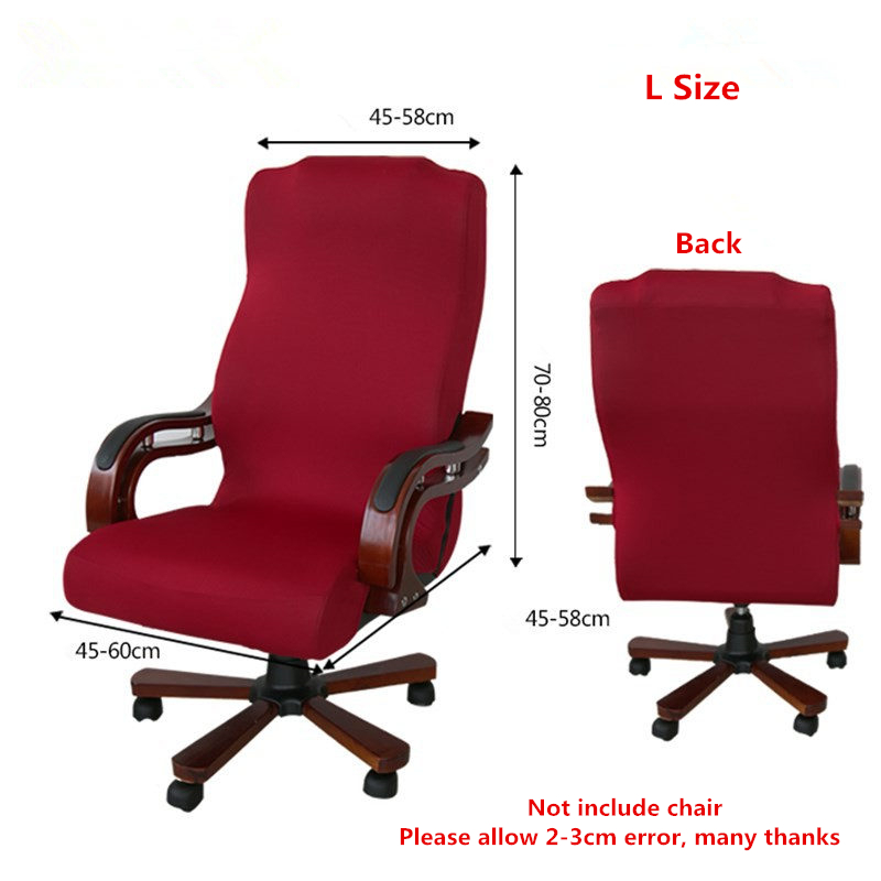 1PC Modern Office Chair Cover Spandex S M L High Elastic Fabric Slipcover Chair Case 6 Colors Home Computer Black Covers