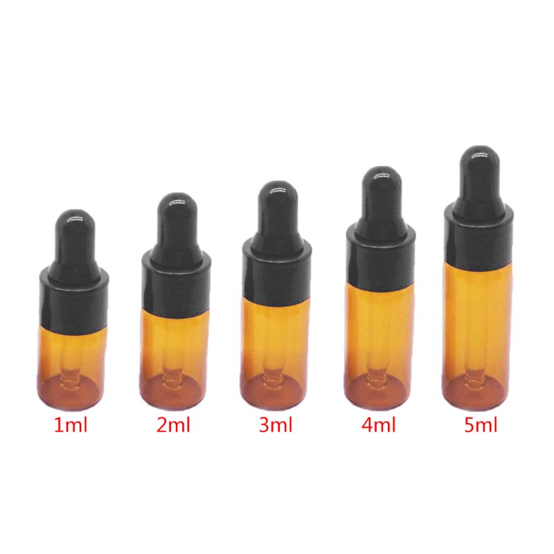 10pcs Amber Glass Dropper Bottles With Black Cap for Essential Oil Perfume Sample Bottle
10pcs Amber Glass Dropper Bottles With Black Cap for Essential Oil Perfume Sample Bottle