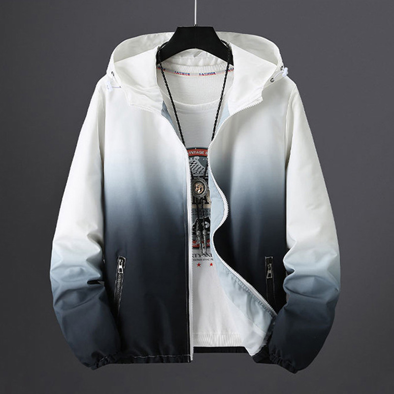 2020 Men's Spring Autumn Hooded Jackets Lining Windbreaker Waterproof Casual Bomber Jacket Zipper Coats Gradient Colors Chaqueta, Black
2020 Men's Spring Autumn Hooded Jackets Lining Windbreaker Waterproof Casual Bomber Jacket Zipper Coats Gradient Colors Chaqueta, Black