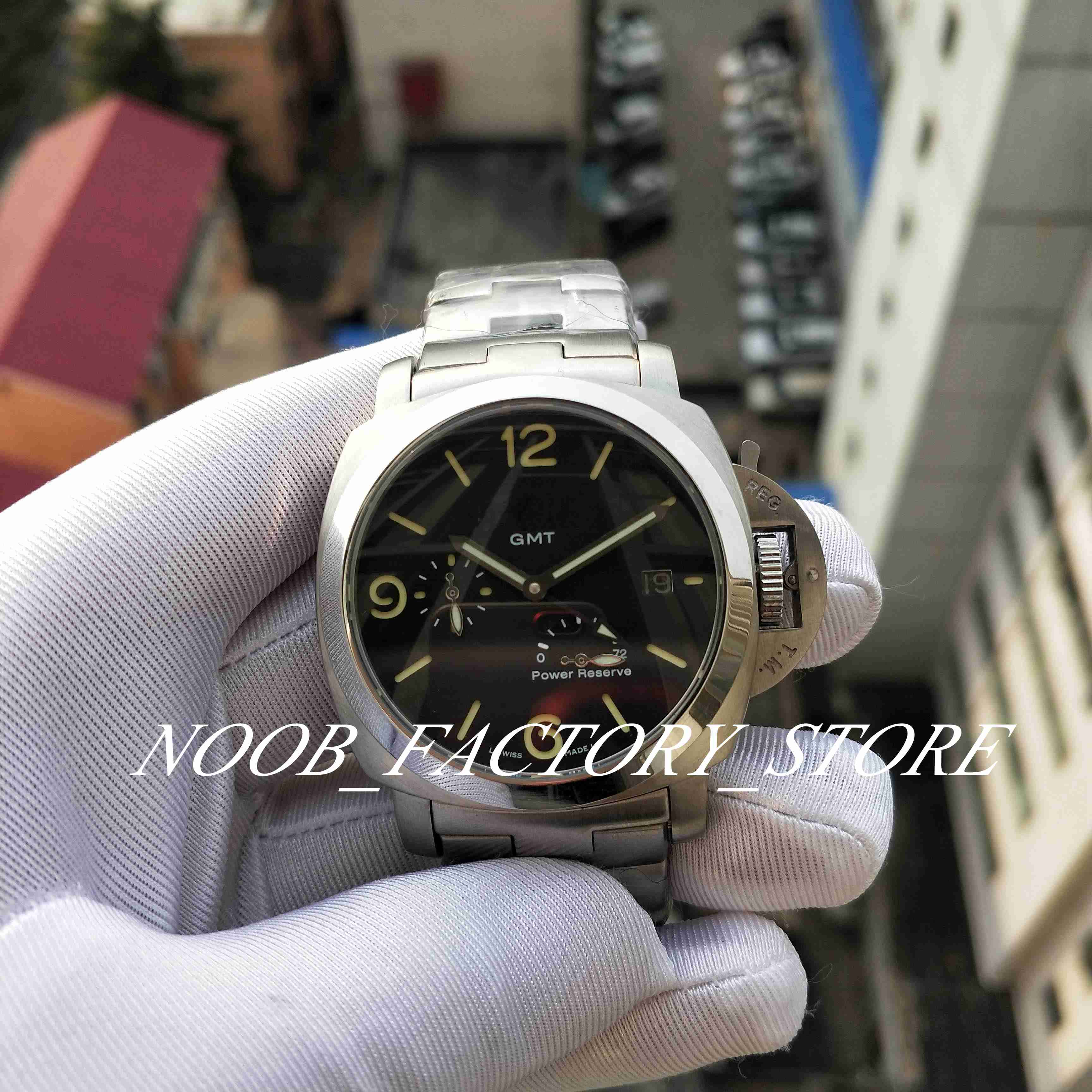New Shoot WATCH 44mm 1950 Steel Strap Super P 00347 Mechanical Automatic Movement Power Reserve Fashion Mens Watches, 01
New Shoot WATCH 44mm 1950 Steel Strap Super P 00347 Mechanical Automatic Movement Power Reserve Fashion Mens Watches, 01